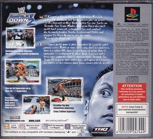 Smackdown 2 Platinum - PS1 (B Grade) (Genbrug)